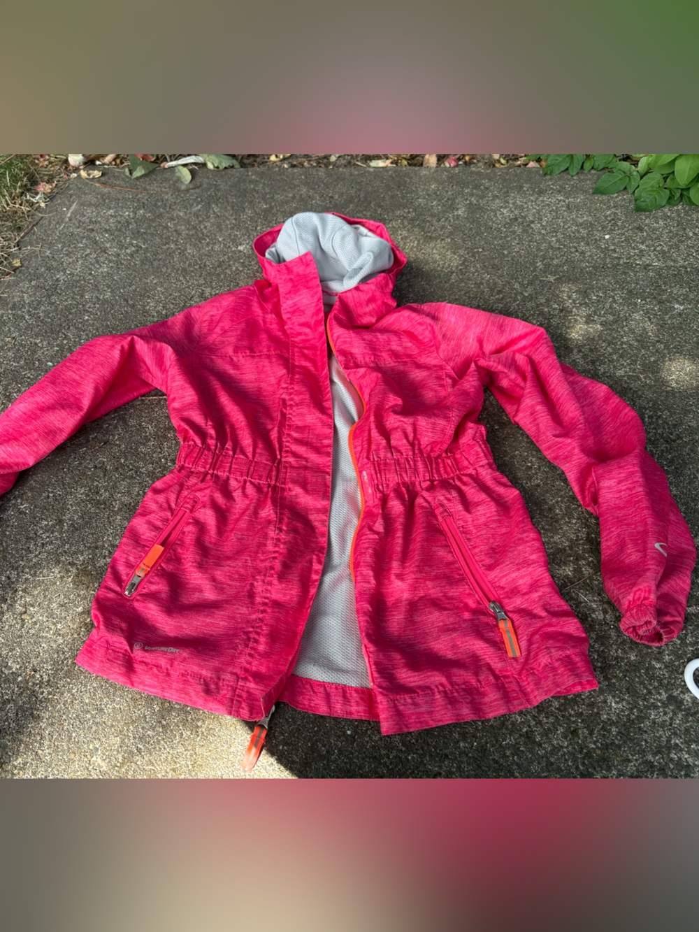 Champion Girls' Bright Pink Hooded Raincoat
